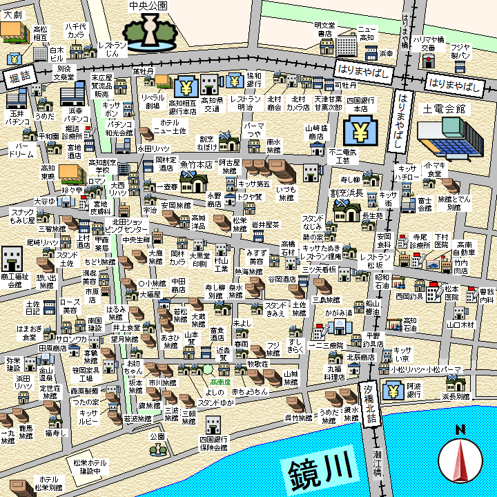 1968年の高知トルコ風呂MAP